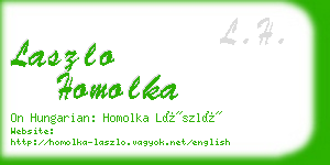 laszlo homolka business card